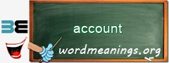 WordMeaning blackboard for account